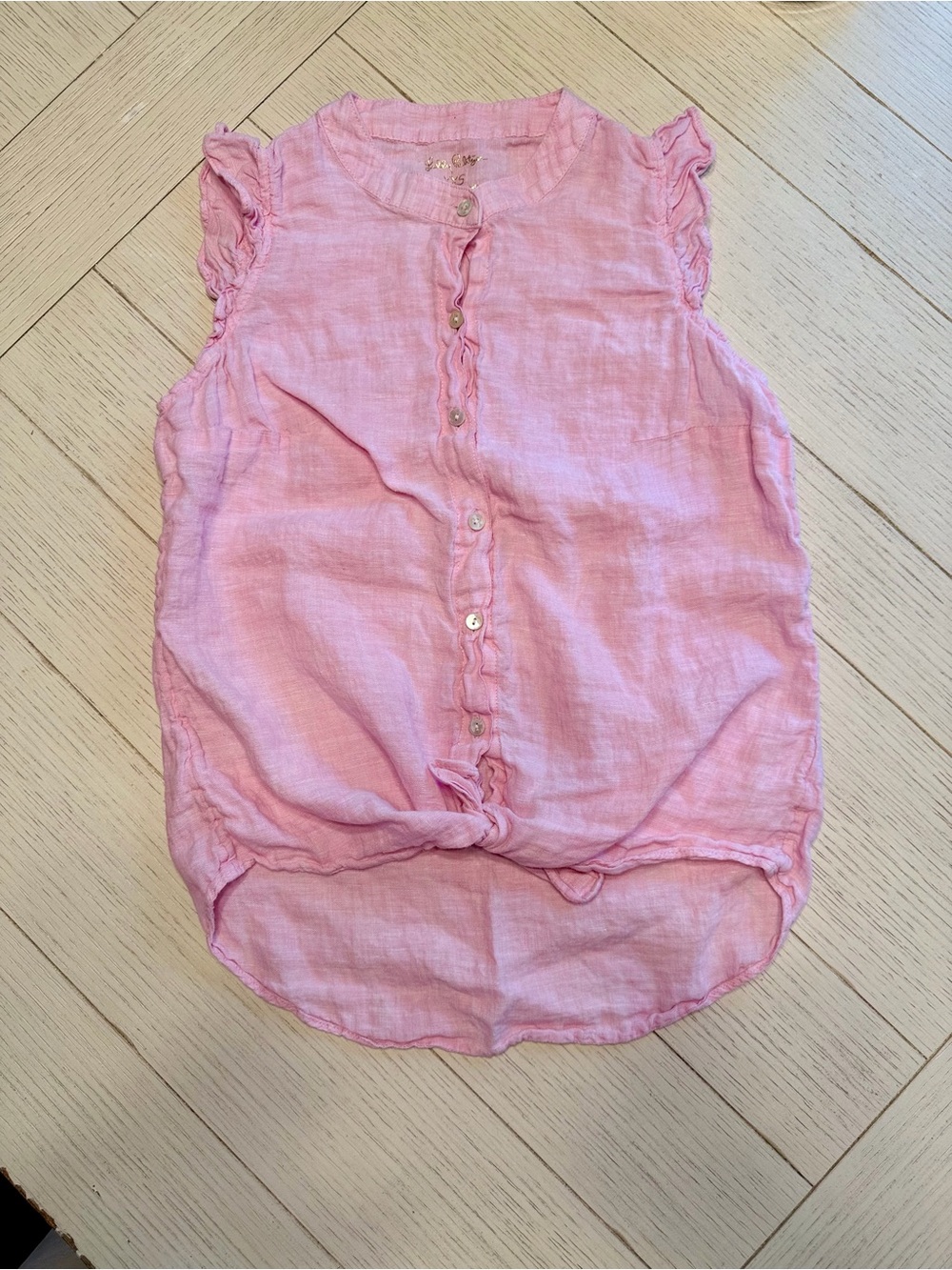 Lilly Pulitzer briette linen top - urchin pink | XXS EUC